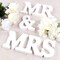 White Wooden Mr and Mrs Signs Wedding Present for Party Table Top Dinner Decoration, Display Stand Figures, Home Wall